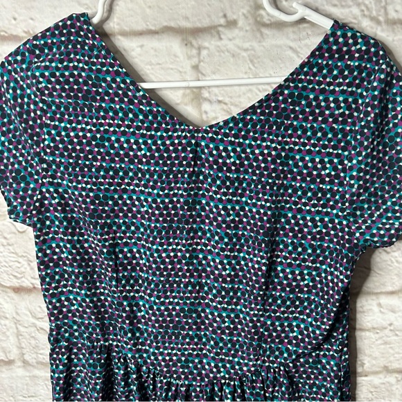 Freebird Polka Dot Dress Purple Blue Size Medium - Picture 4 of 4
